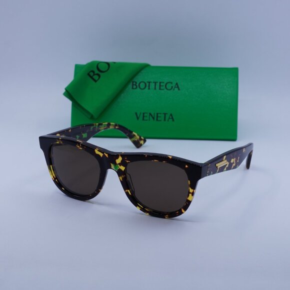 Bottega Veneta BV1001S 002 Square Sunglasses - Havana/Brown - Picture 4 of 10